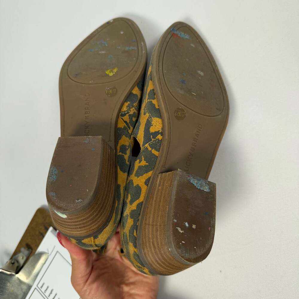 Lucky Brand Gidney Leopard Print d'Orsay Pointed Toe Loafers Size 6.5 - Picture 4 of 6